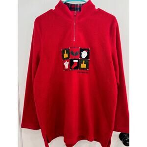 Vintage Longaberger Christmas Quarter Zip Fleece